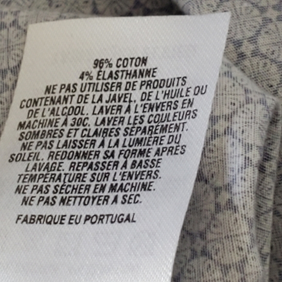 Ted Baker London Navy Geometric Print Shirt Size L (4) Long Sleeve Button Down - Picture 7 of 9